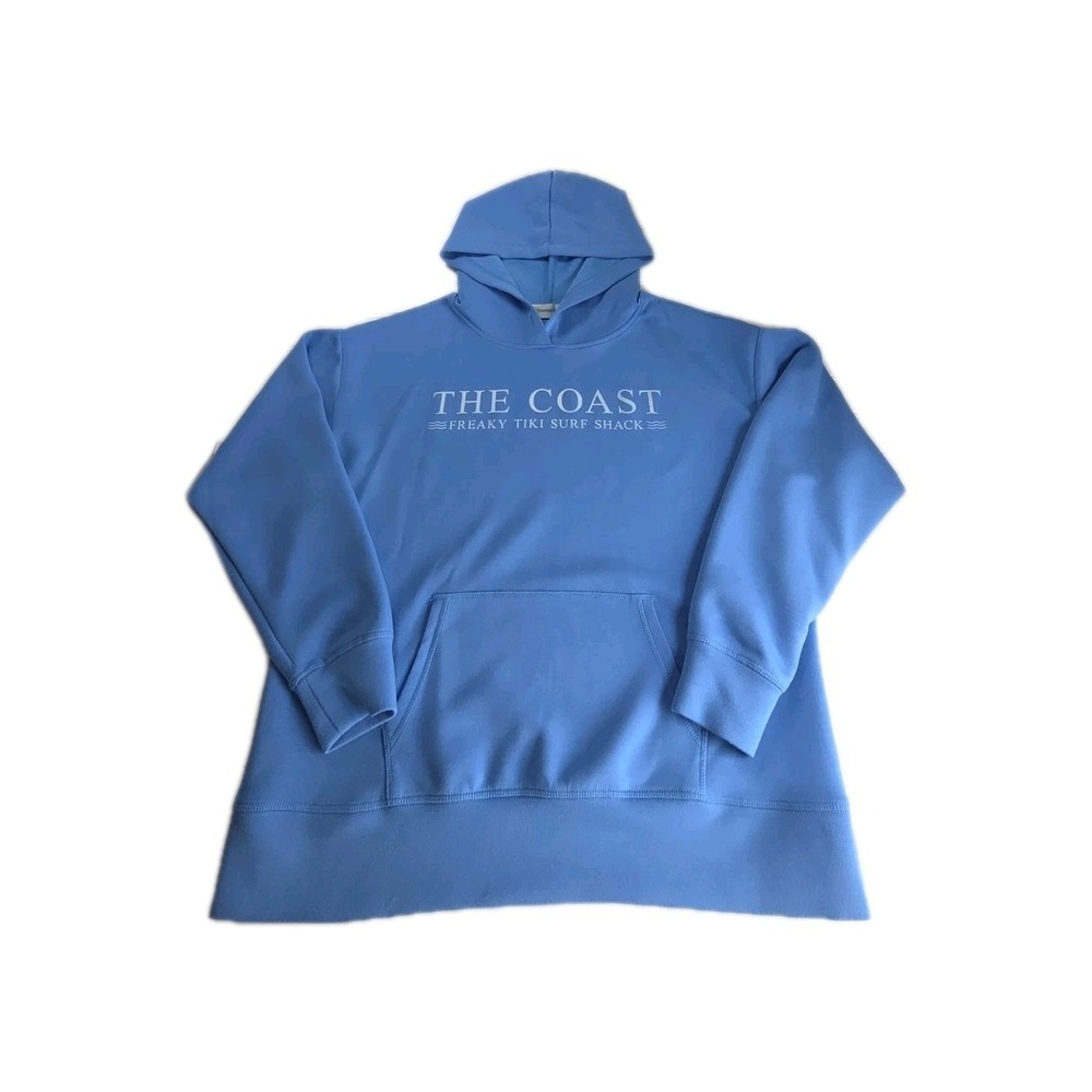 Ocean Drive Relaxed HOODIE SWEATSHIRT WOMEN'S MEDIUM BLUE STRETCH "THE COAST"
